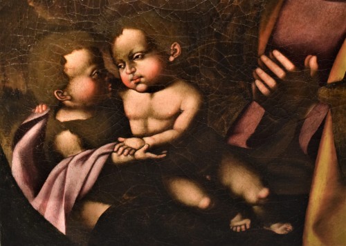La Vierge à l'Enfant et San Jean Baptiste - École Flamande du XVIe siècle - Romano Ischia